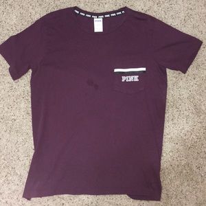 dark maroon/purple t-shirt